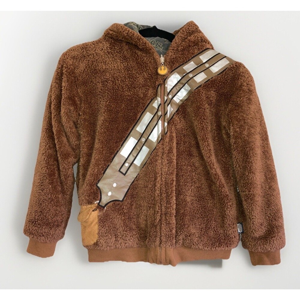 Disney Star Wars Chewbacca Reversible Jacket Kids‎ Youth Size 11-12 Cosplay Hood